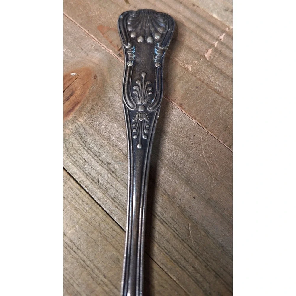 Antique Gorham Kings Pattern Silver Plate Stilton Cheese Scoop Serving Spoon 8